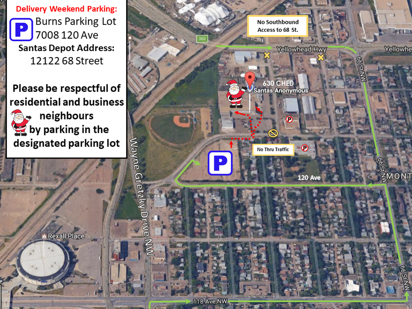 Delivery Weekend Parking Map 2017